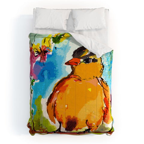 Ginette Fine Art Yellow Bird Comforter
