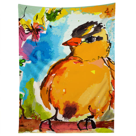 Ginette Fine Art Yellow Bird Tapestry
