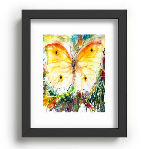 Ginette Fine Art Yellow Butterfly Recessed Framing Rectangle