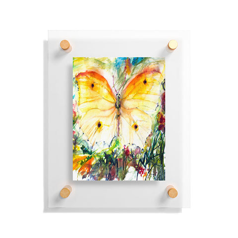 Ginette Fine Art Yellow Butterfly Floating Acrylic Print