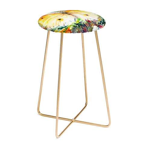 Ginette Fine Art Yellow Butterfly Counter Stool