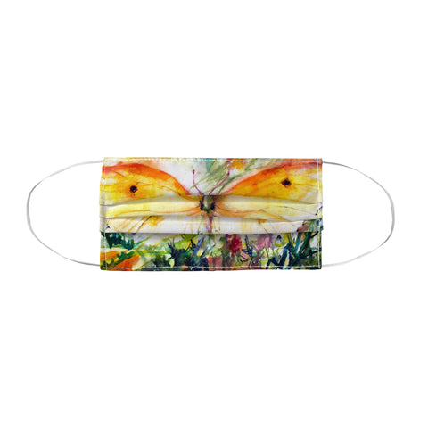 Ginette Fine Art Yellow Butterfly Face Mask
