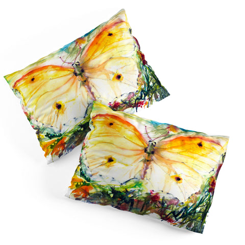 Ginette Fine Art Yellow Butterfly Pillow Shams