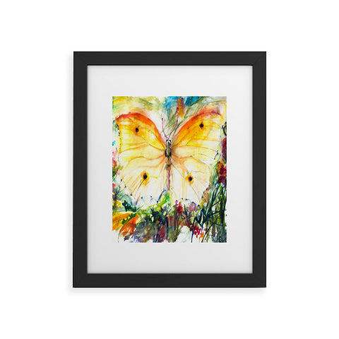 Ginette Fine Art Yellow Butterfly Framed Art Print