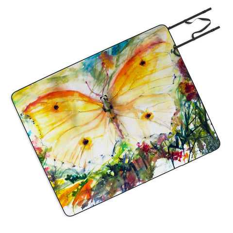 Ginette Fine Art Yellow Butterfly Picnic Blanket