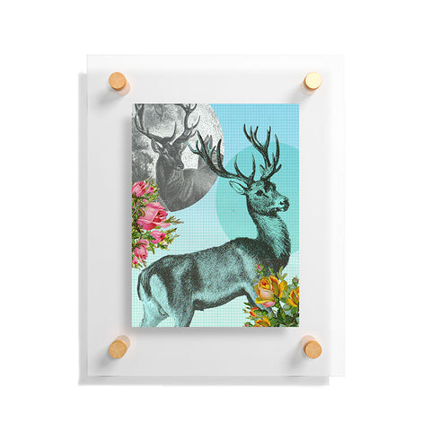Ginger Pigg Blue Stag Floating Acrylic Print