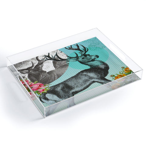 Ginger Pigg Blue Stag Acrylic Tray