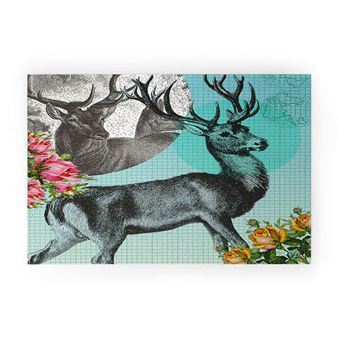 Ginger Pigg Blue Stag Welcome Mat
