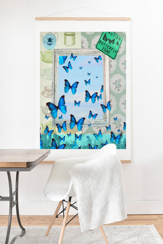 Ginger Pigg Butterfly Zone Art Print And Hanger
