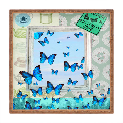 Ginger Pigg Butterfly Zone Square Tray