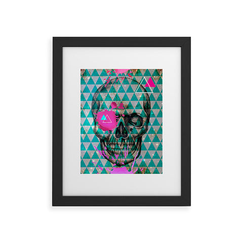 Ginger Pigg Neon Skull Framed Art Print
