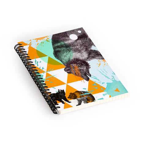 Ginger Pigg Patchwork Bear Spiral Notebook