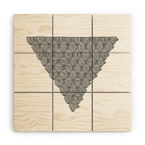 Gneural 55 Coffee Cups Wood Wall Mural