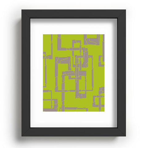 Gneural Broken Pipes Lime Recessed Framing Rectangle