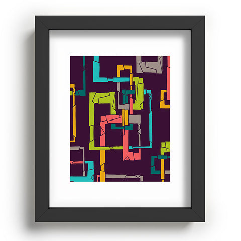 Gneural Broken Pipes Multicolor Recessed Framing Rectangle