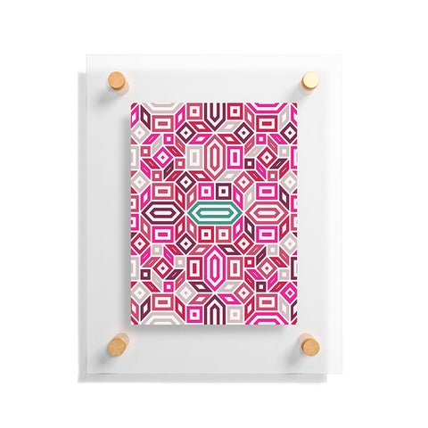 Gneural Geomaze Magenta Floating Acrylic Print