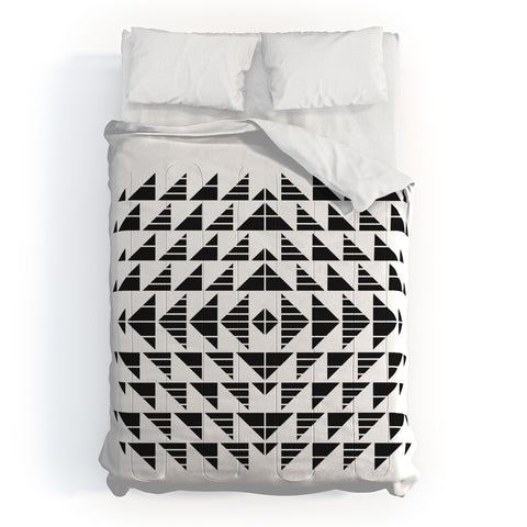 Gneural Neu Tribal Black Comforter