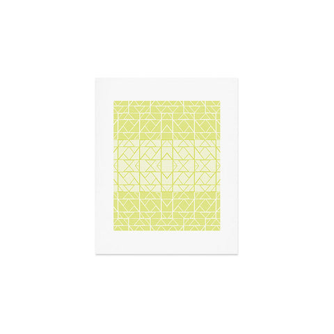 Gneural Shifting Pyramids Lemon Art Print