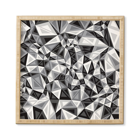 Gneural Triad Illusion Gray Framed Wall Art