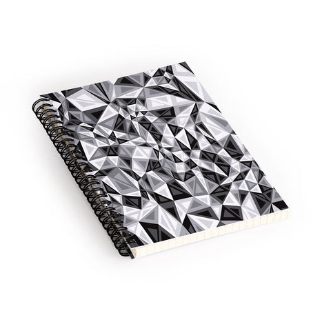 Gneural Triad Illusion Gray Spiral Notebook