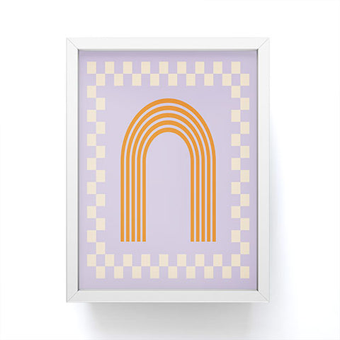 Grace Chess Rainbow Lilac and orange Framed Mini Art Print
