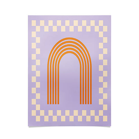 Grace Chess Rainbow Lilac and orange Poster