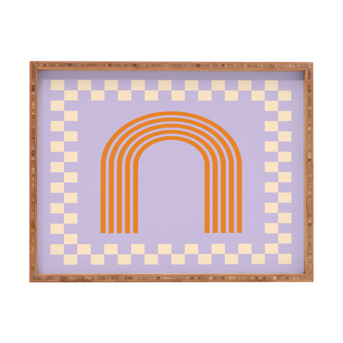 Grace Chess Rainbow Lilac and orange Rectangular Tray