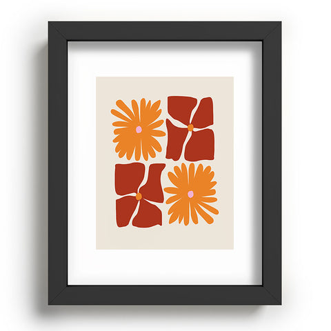 Grace Fall flowers Recessed Framing Rectangle