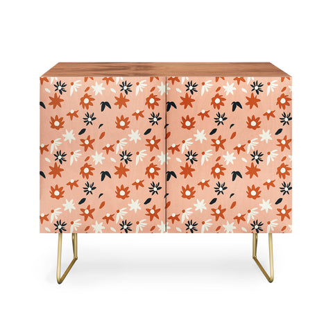 Grace Fall Flowers Pattern Credenza