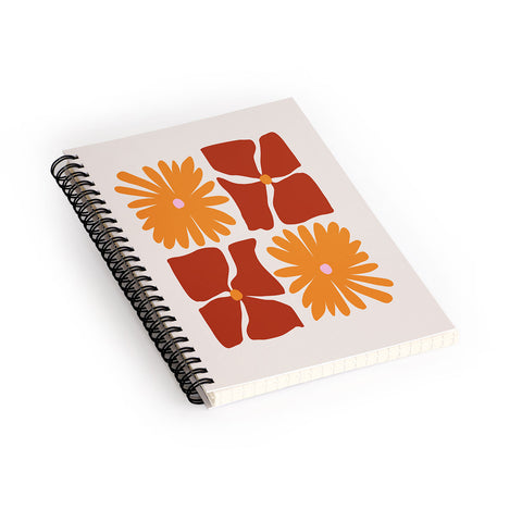 Grace Fall flowers Spiral Notebook