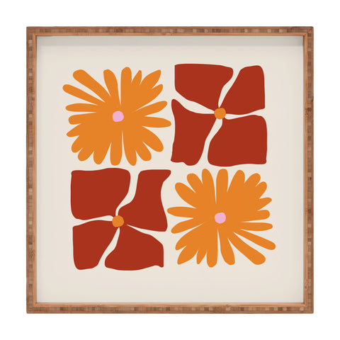 Grace Fall flowers Square Tray