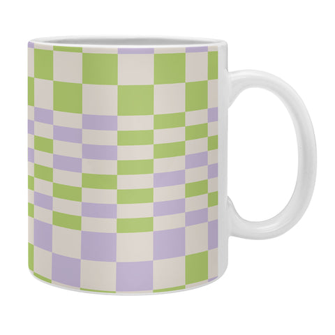 Grace Happy Colorful Checkered Pattern Coffee Mug