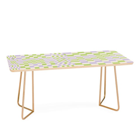 Grace Happy Colorful Checkered Pattern Coffee Table