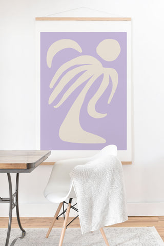 Grace Palm Lilac Art Print And Hanger