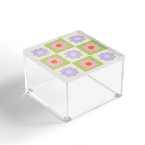 Grace Retro Flower Pattern III Acrylic Box