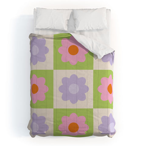 Grace Retro Flower Pattern III Comforter