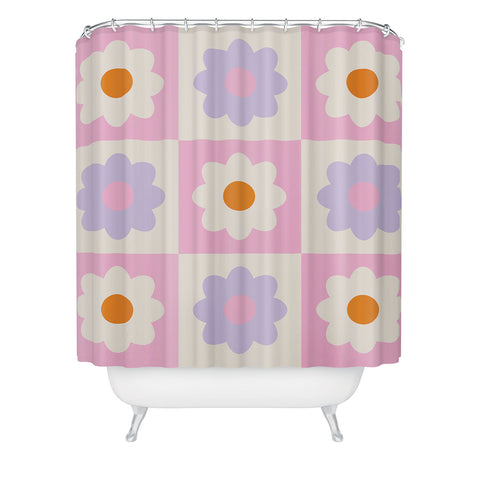 Grace Retro Flower Pattern S Shower Curtain