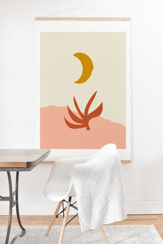 Grace Waxing Crescent Moon Art Print And Hanger