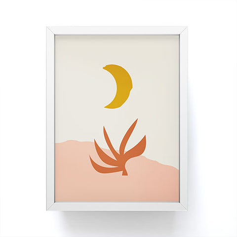 Grace Waxing Crescent Moon Framed Mini Art Print
