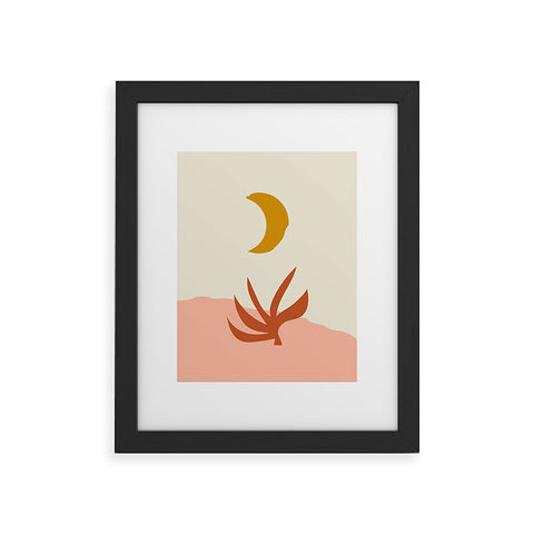 Grace Waxing Crescent Moon Framed Art Print