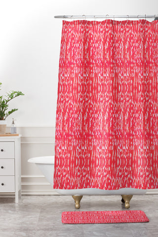 Hadley Hutton Birch Rose Collection 3 Shower Curtain And Mat
