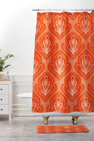 Hadley Hutton Coral Sea Collection 3 Shower Curtain And Mat
