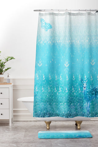 Hadley Hutton Glimmering Shower Curtain And Mat