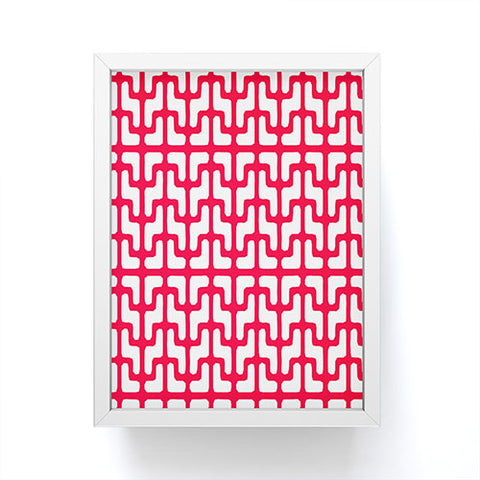 Hadley Hutton Lattice Jags Red Framed Mini Art Print