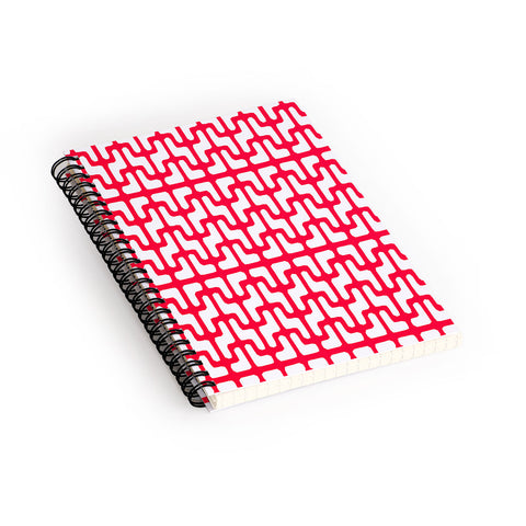Hadley Hutton Lattice Jags Red Spiral Notebook
