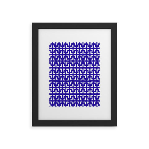 Hadley Hutton Lattice Pieces Blue Framed Art Print