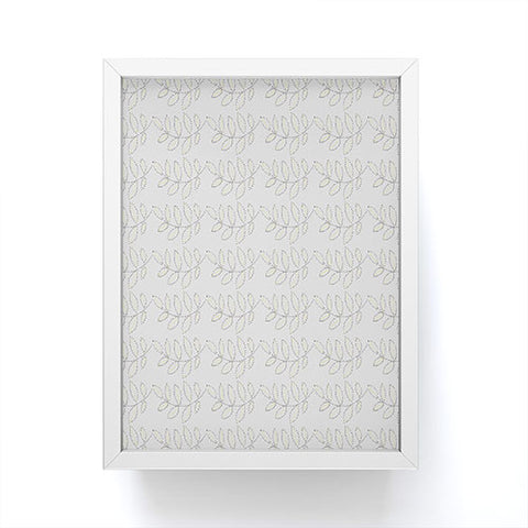 Hadley Hutton Leaf Scallops Grey Framed Mini Art Print