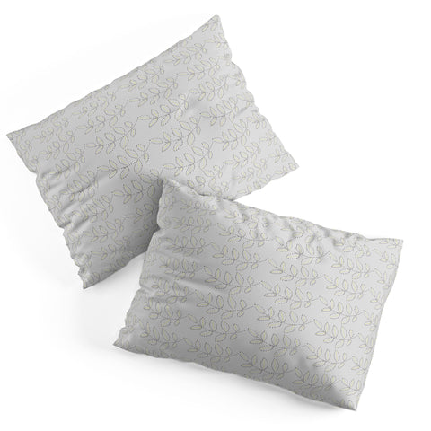 Hadley Hutton Leaf Scallops Grey Pillow Shams
