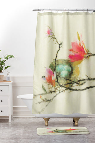 Hadley Hutton Magnolia Nest Shower Curtain And Mat