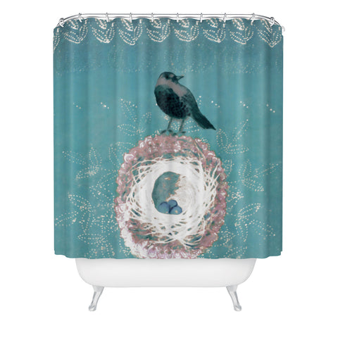 Hadley Hutton Nest Perch Shower Curtain